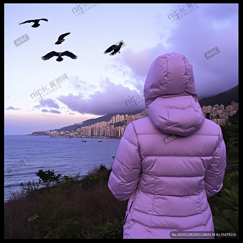 冬日曬暖海鷗