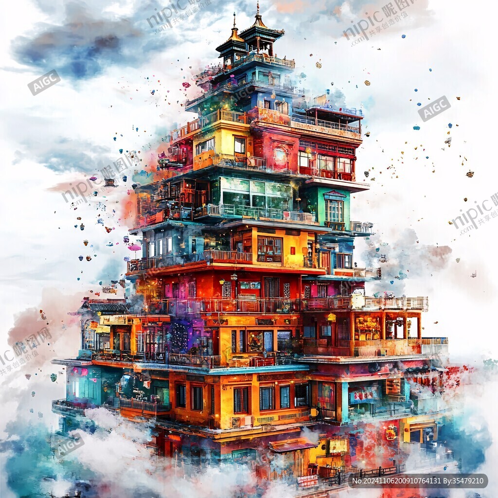 九天樓插畫