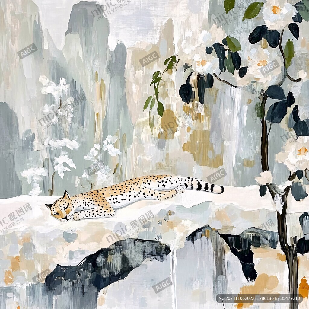 雪豹插畫