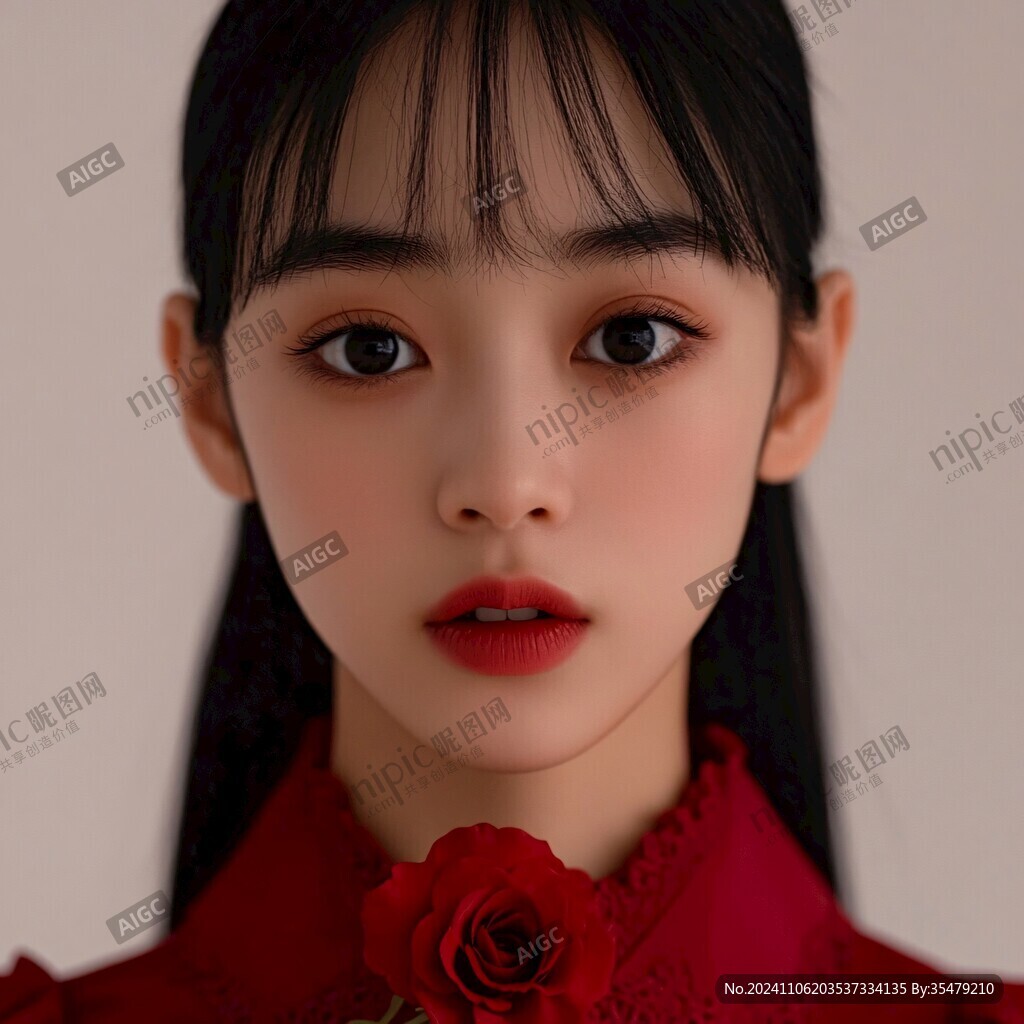 紅白韓系簡約