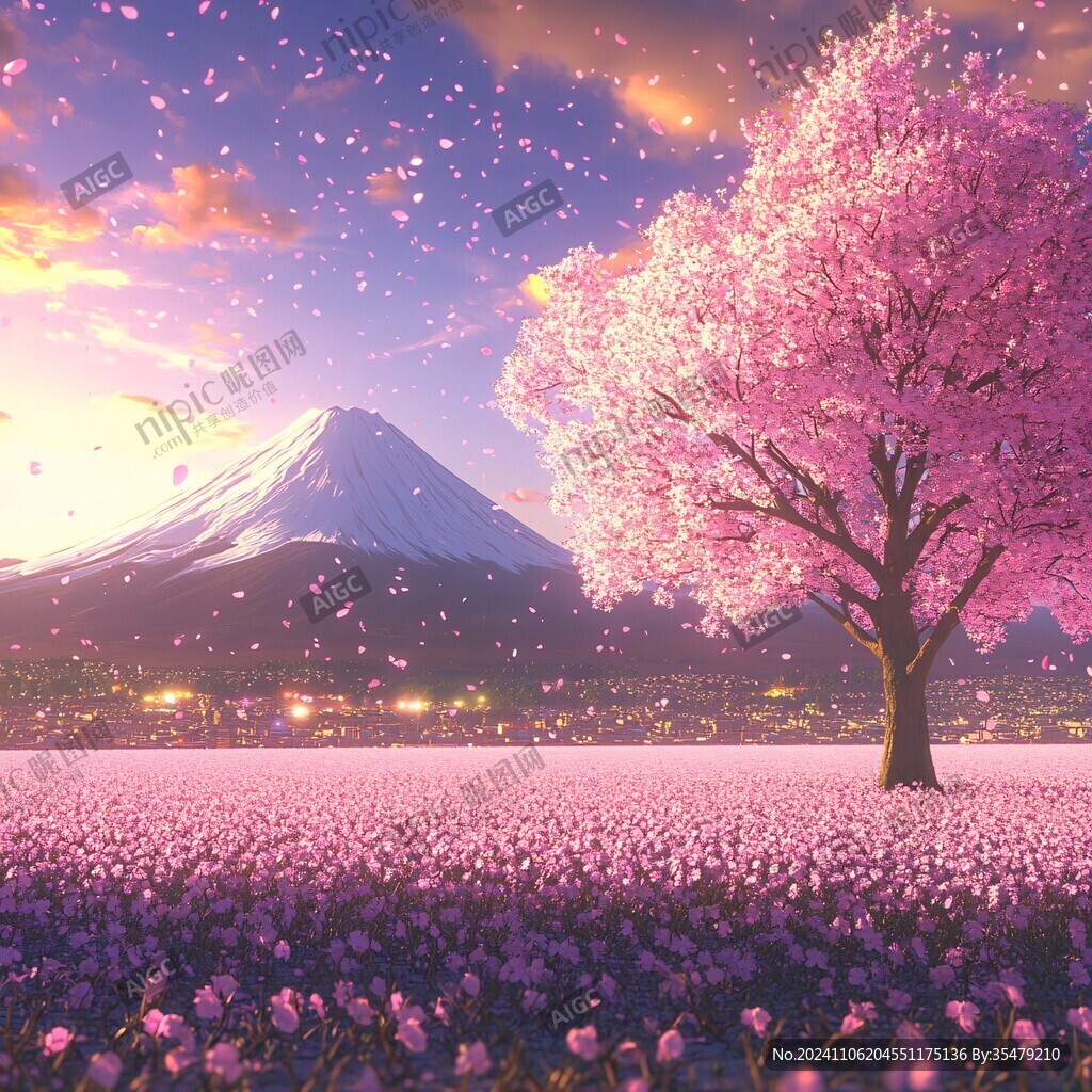 富士山櫻花