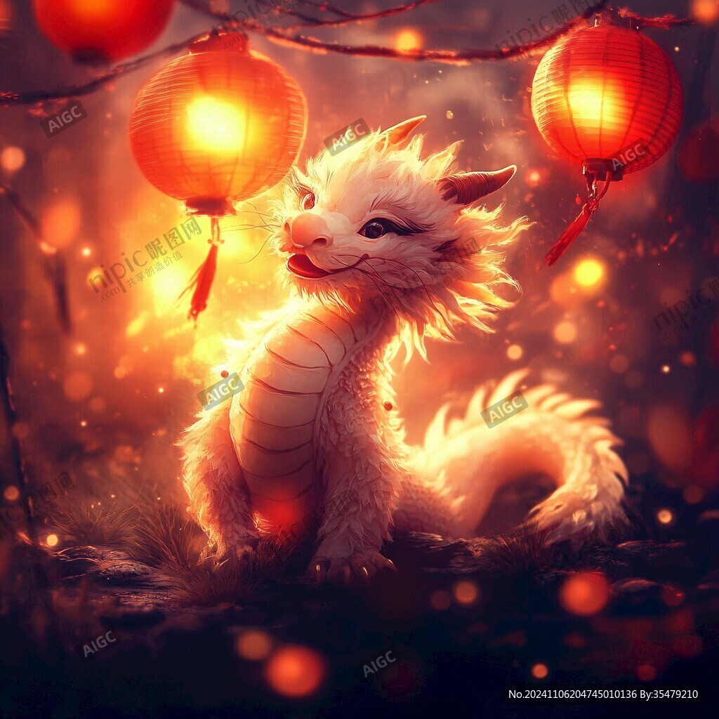 九尾白狐插畫