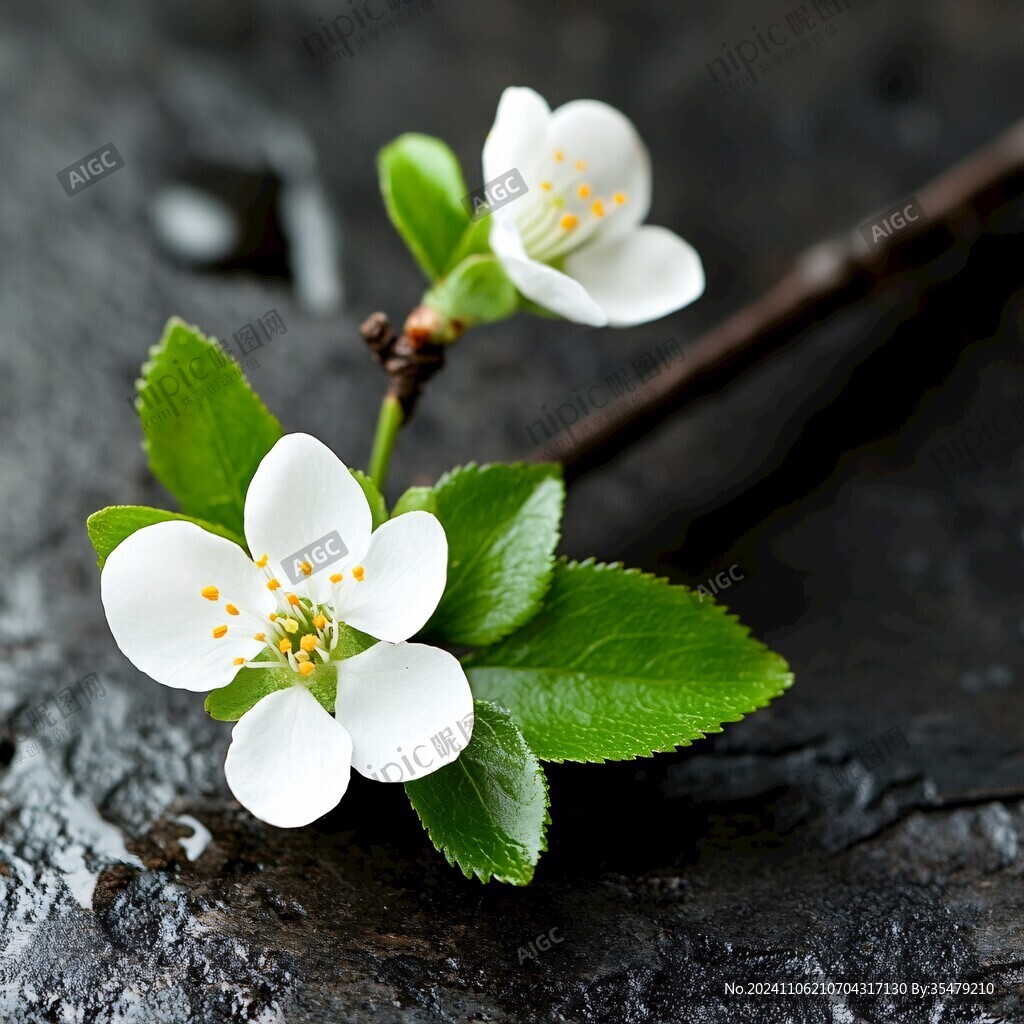 一枝櫻桃花