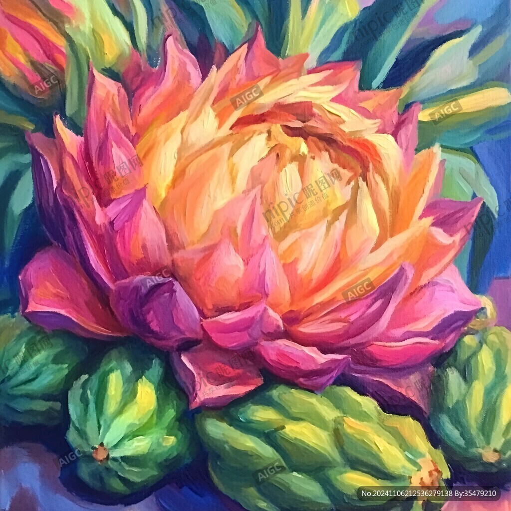 厚涂花卉