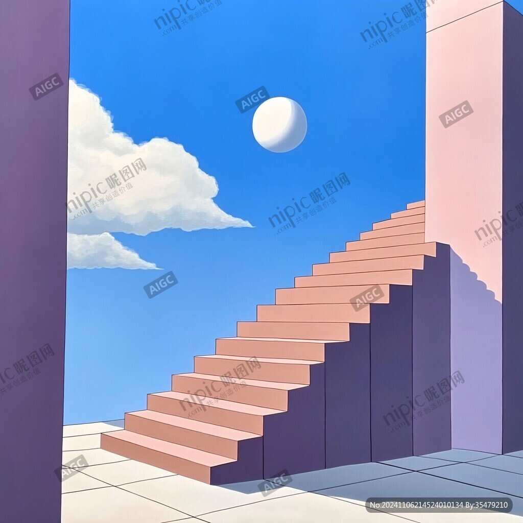 臺階階梯插圖插畫