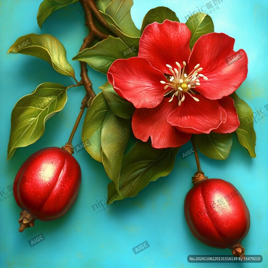 花紅果壁畫