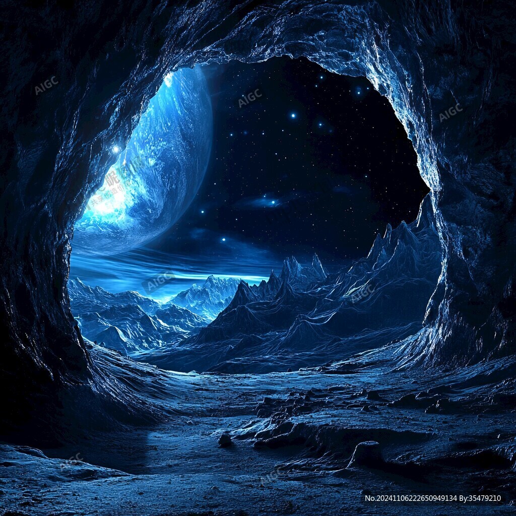 3d立體畫星空窗口
