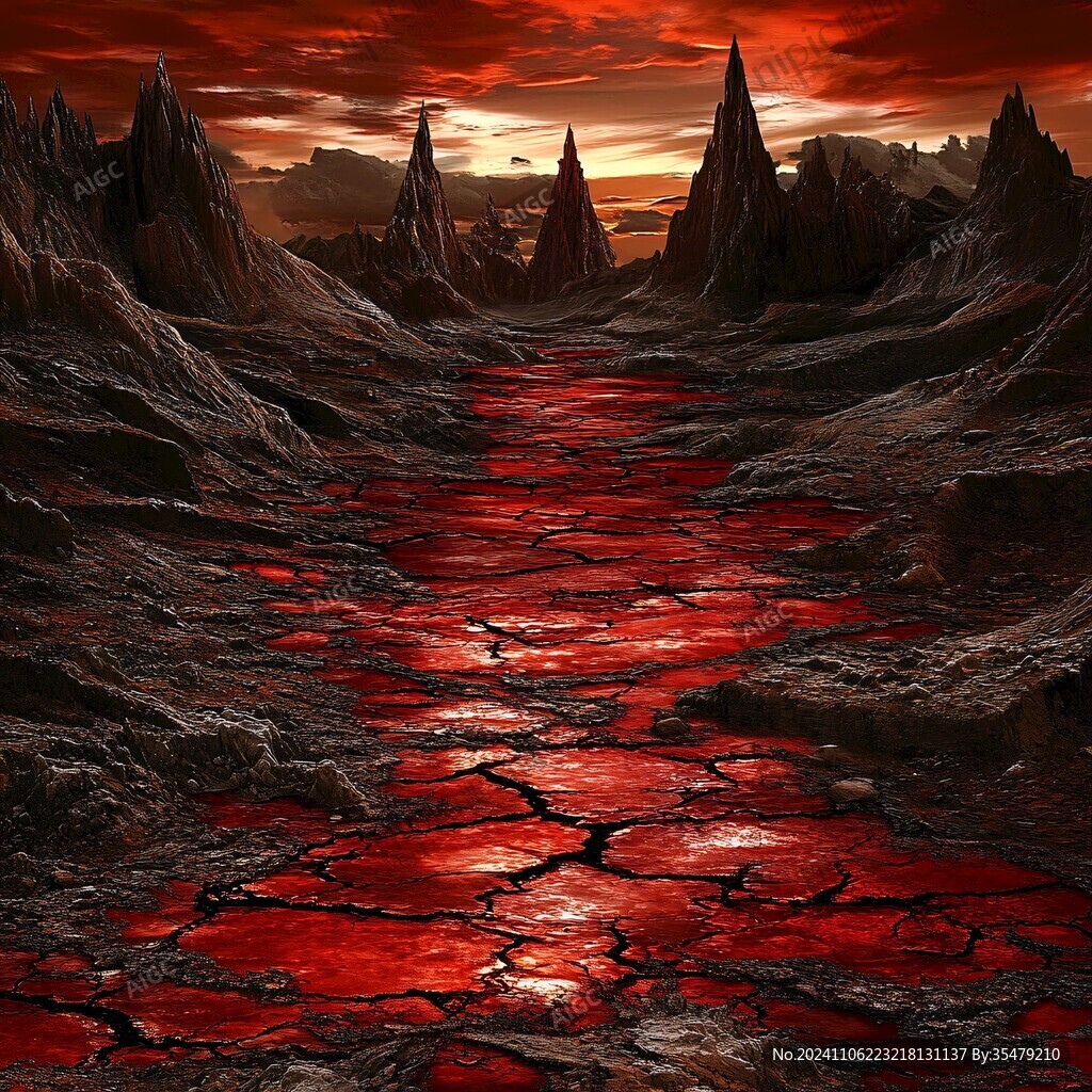 紅色地面景