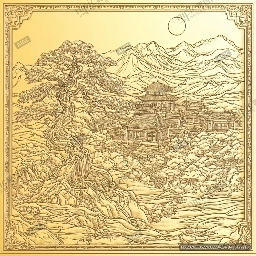 登鸛雀樓雕刻圖
