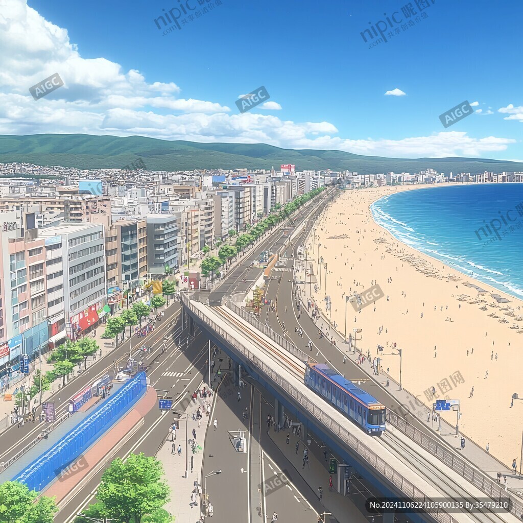 地鐵輕軌海邊城市基建