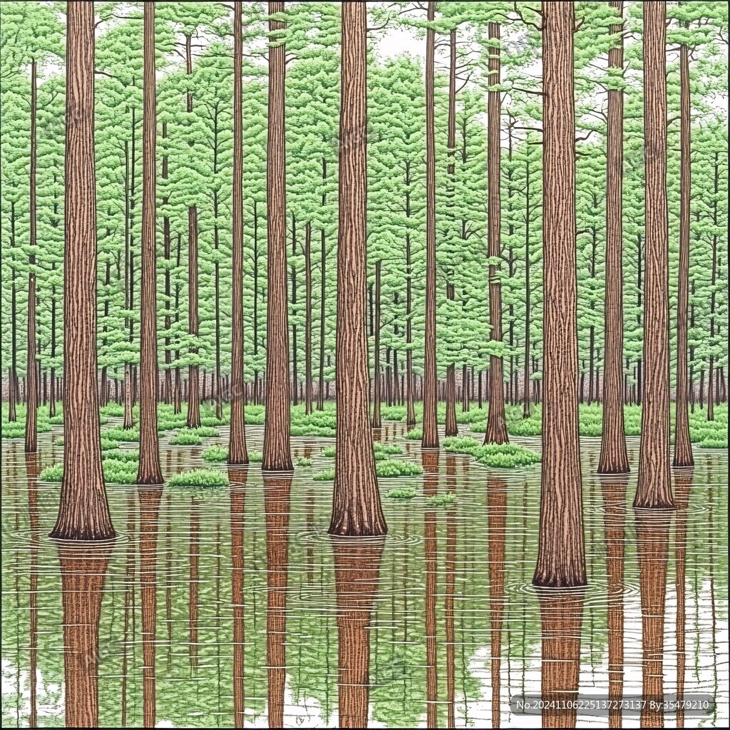水杉樹森林