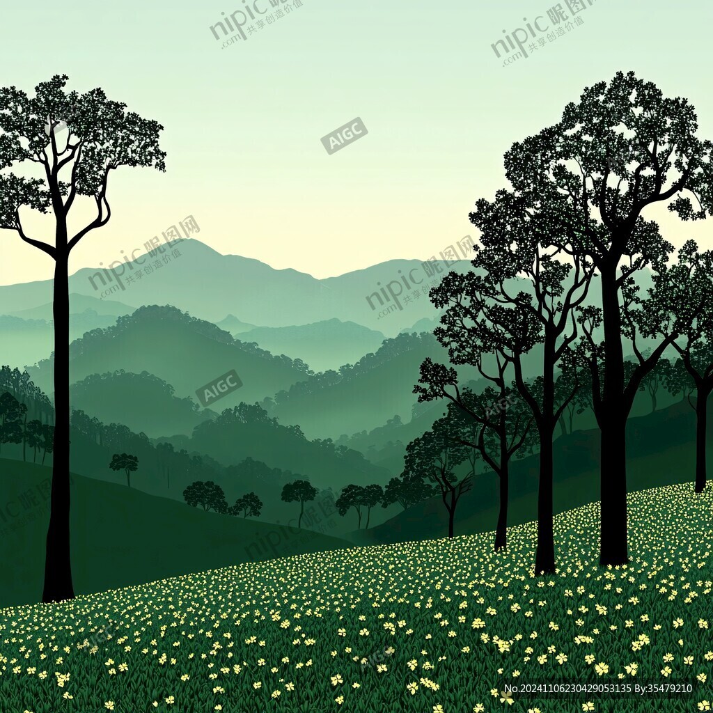 綠樹(shù)山丘