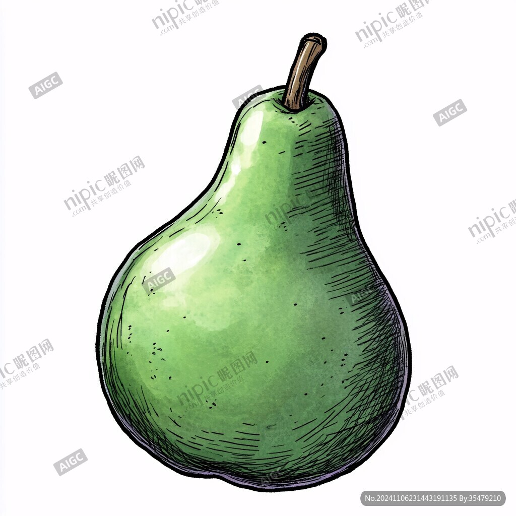 啤梨手繪插畫
