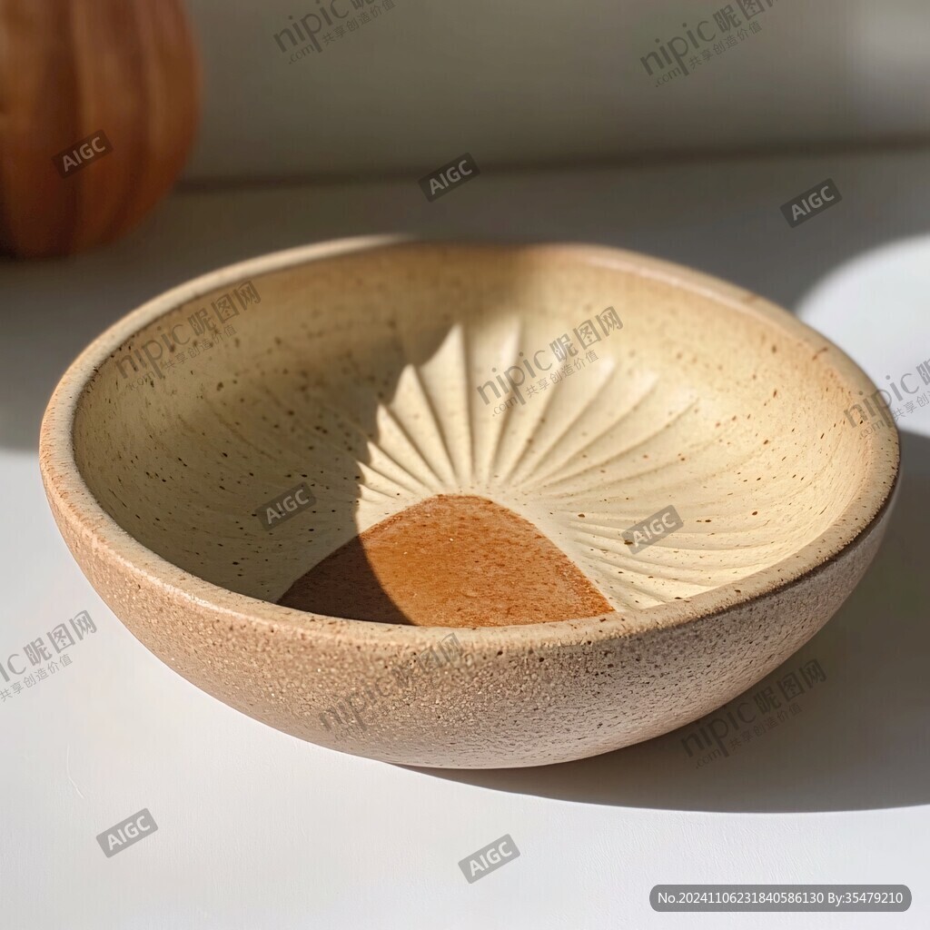 幾何形圓底陶盤(pán)