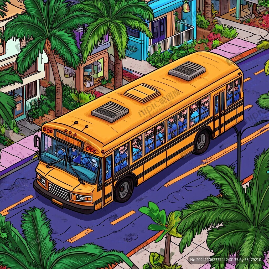 校車插畫