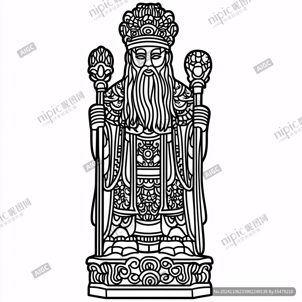 線稿財(cái)神爺