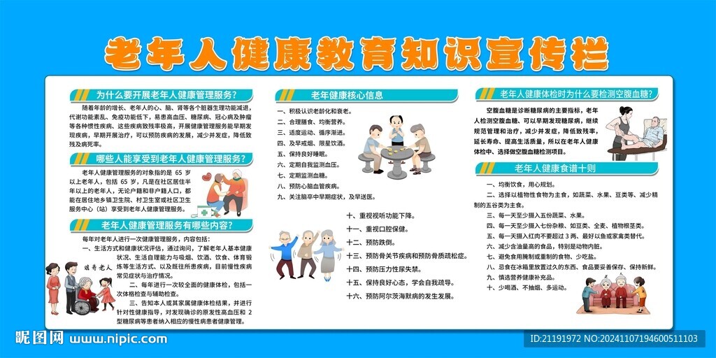社區老年人健康教育知識宣傳欄