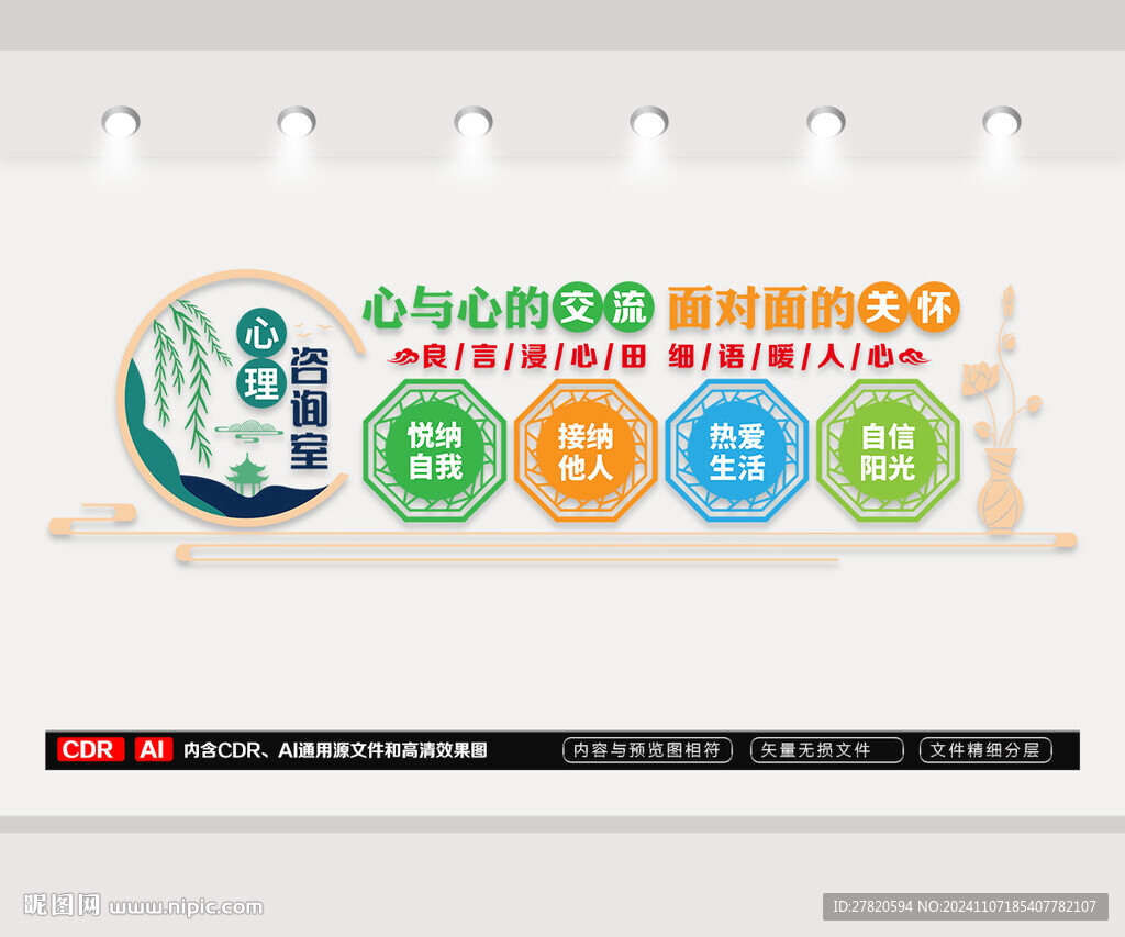 心理咨詢室文化墻
