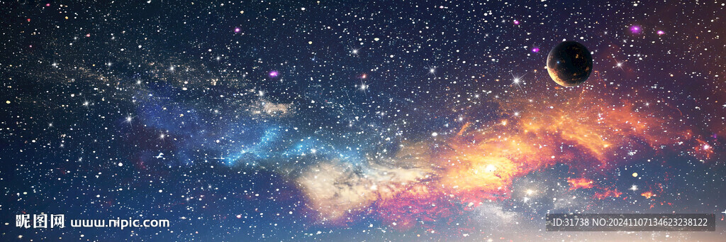 巨幅藍色宇宙星空天花軟膜