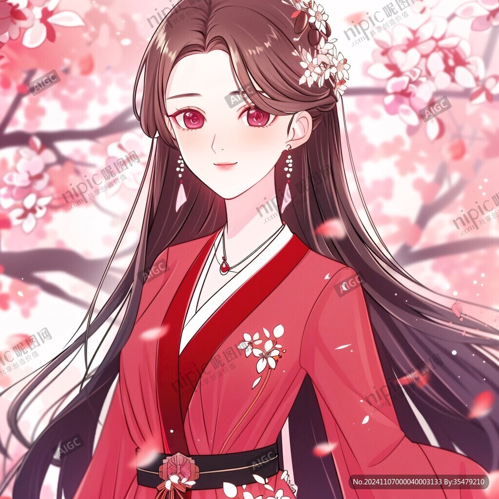 紅衣少女設(shè)計古風(fēng)