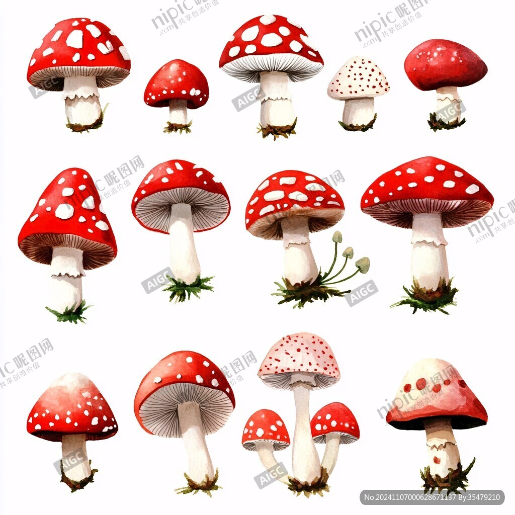 小蘑菇素材