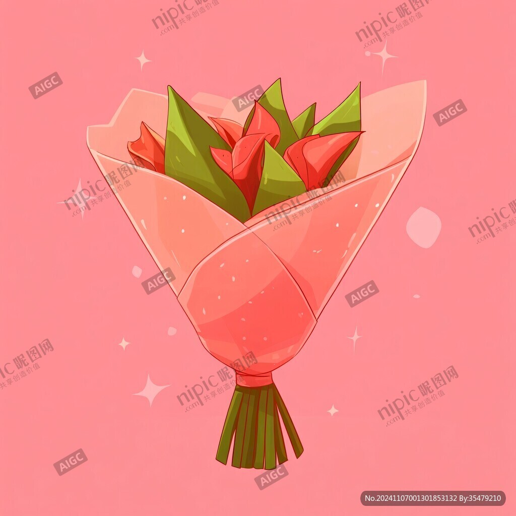 扁平風(fēng)花束