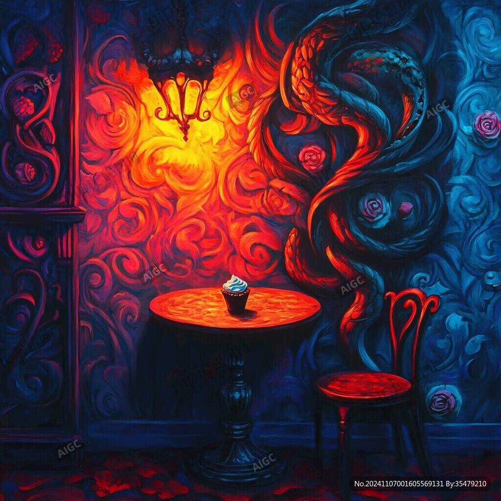 迷幻酒吧背景墻