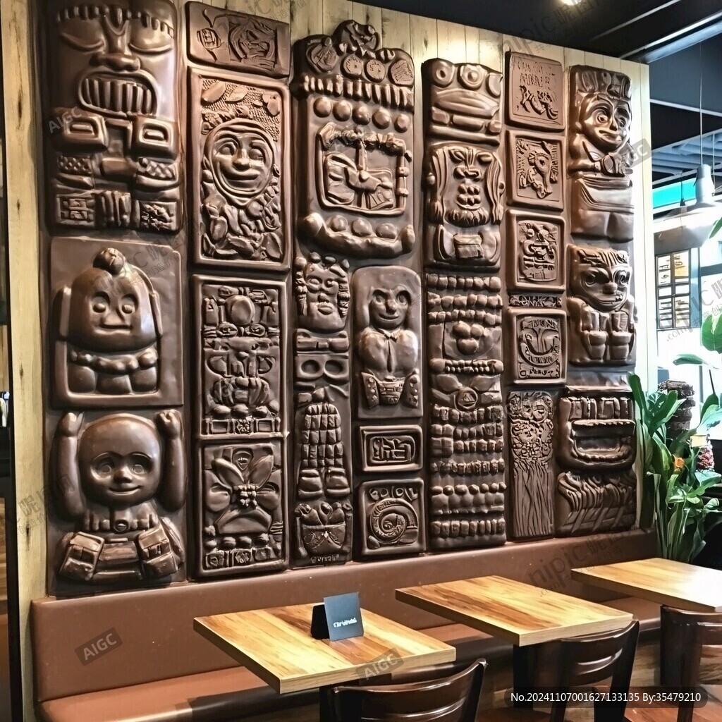 甜品店浮雕