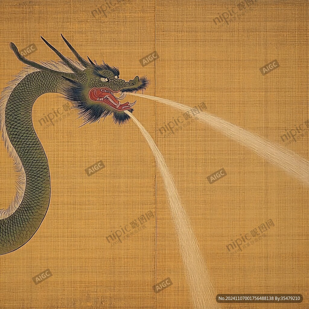 龍吐水壁紙