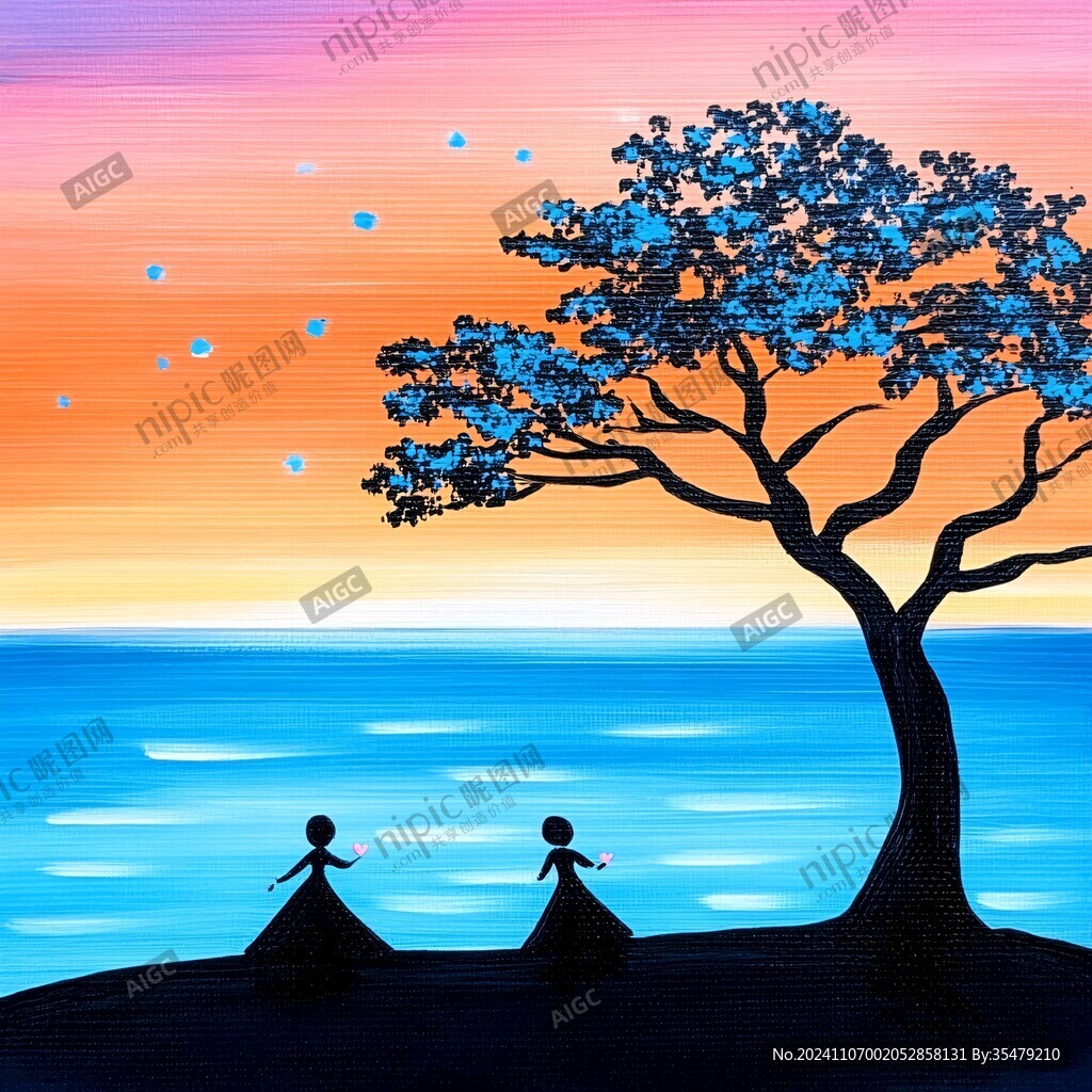 美好的夜晚插畫(huà)