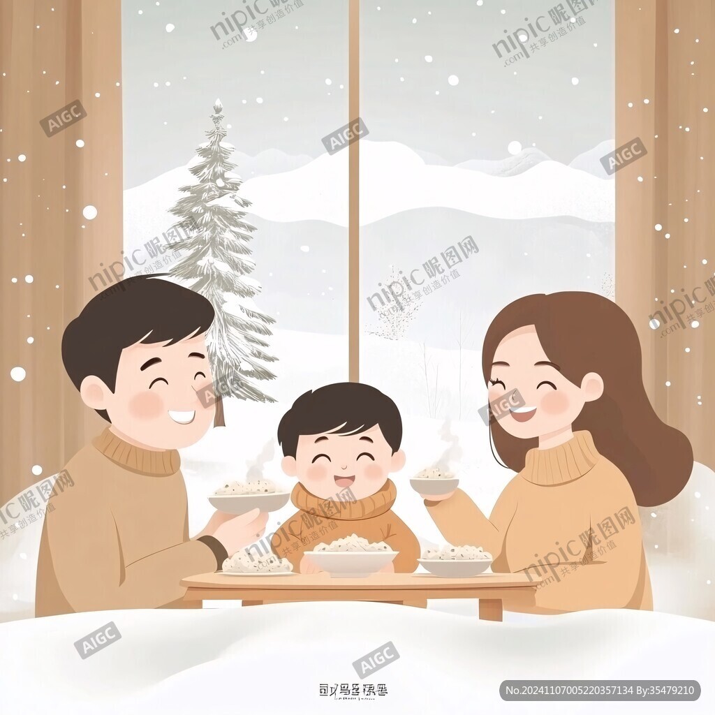 新年家人插畫