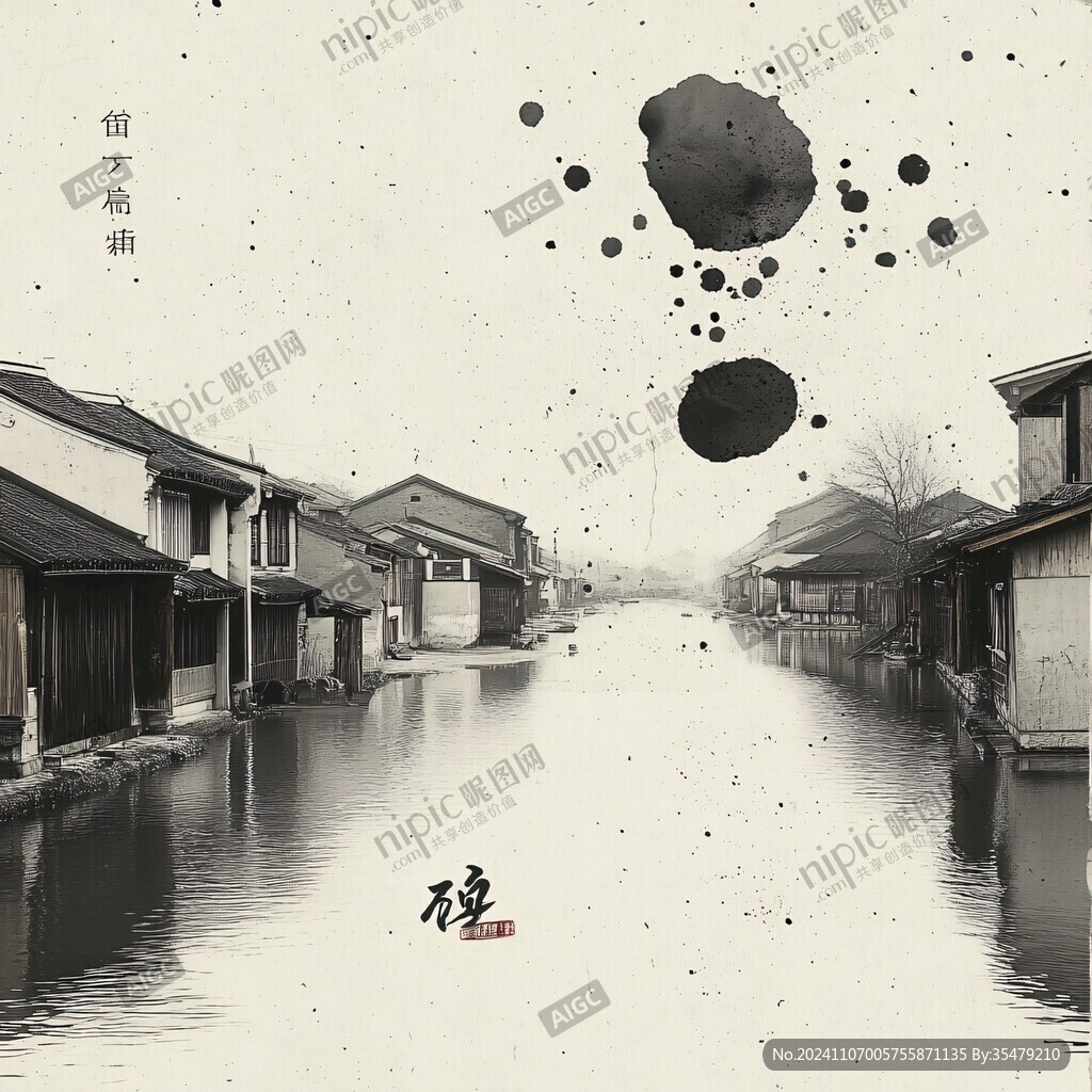 水墨意境江南