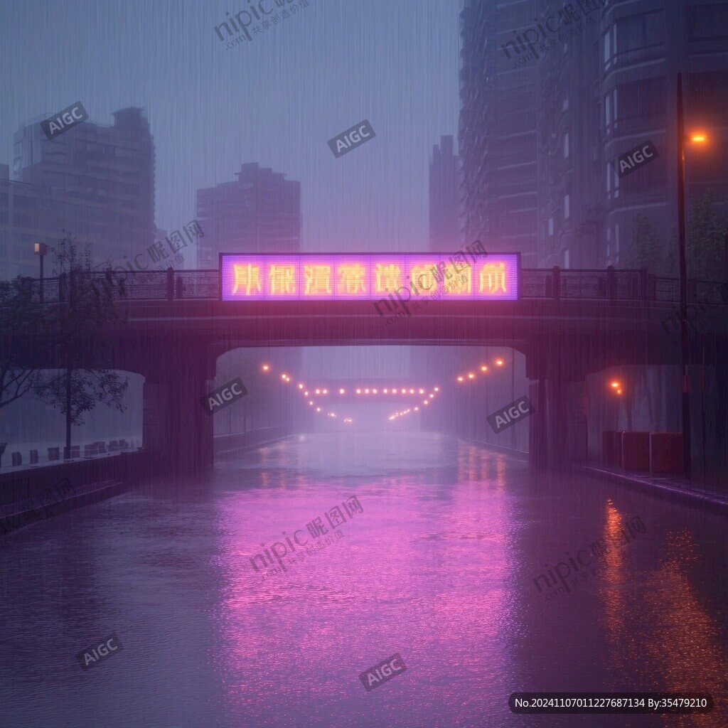 雨中拱橋