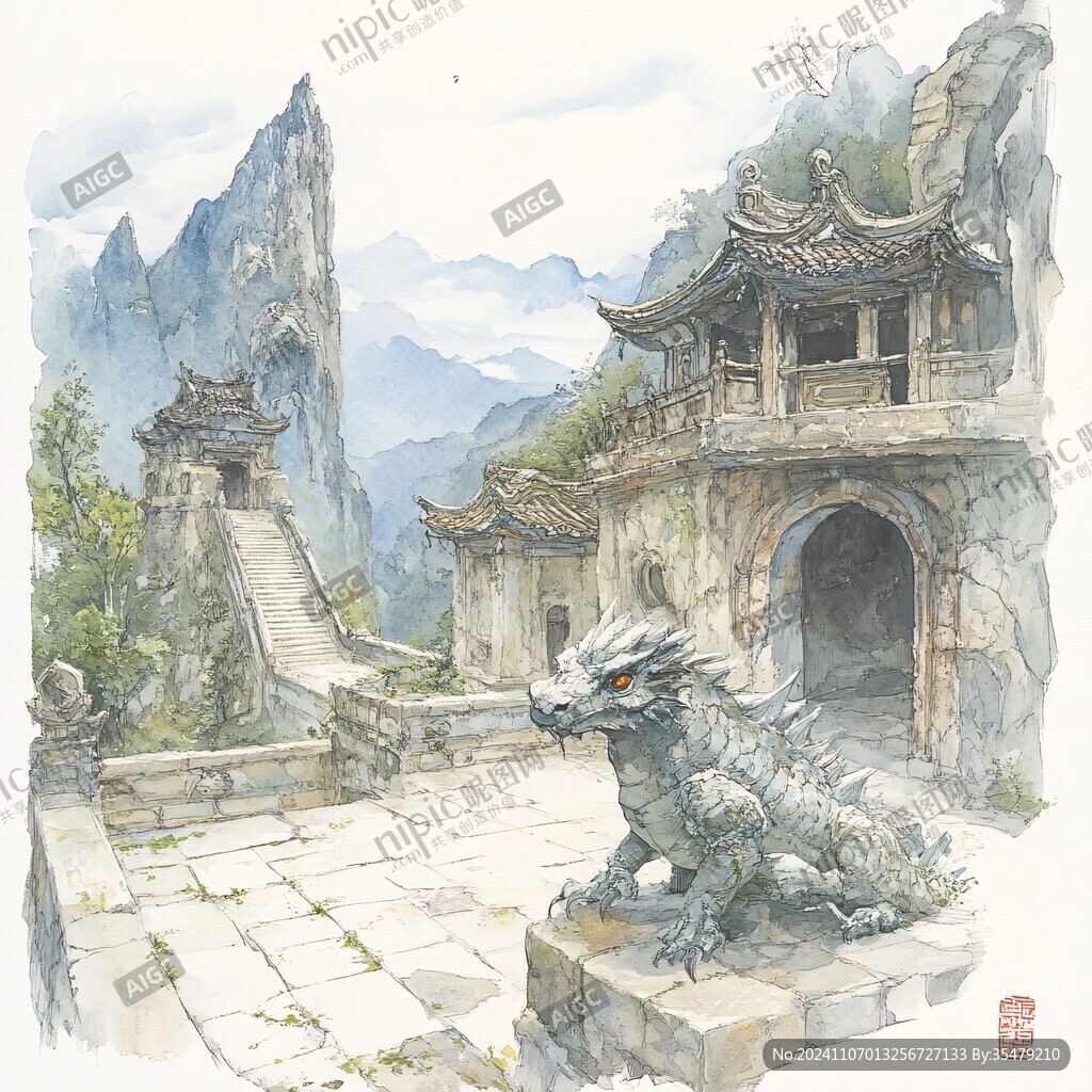 武當山插畫