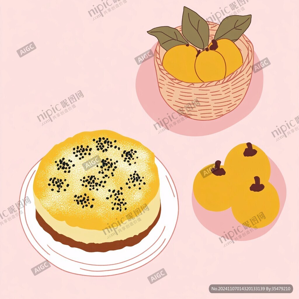 南瓜餅插畫