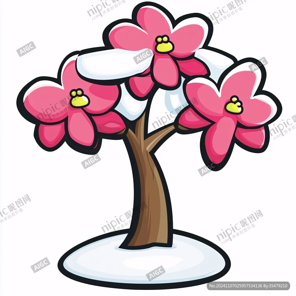 卡通桃花