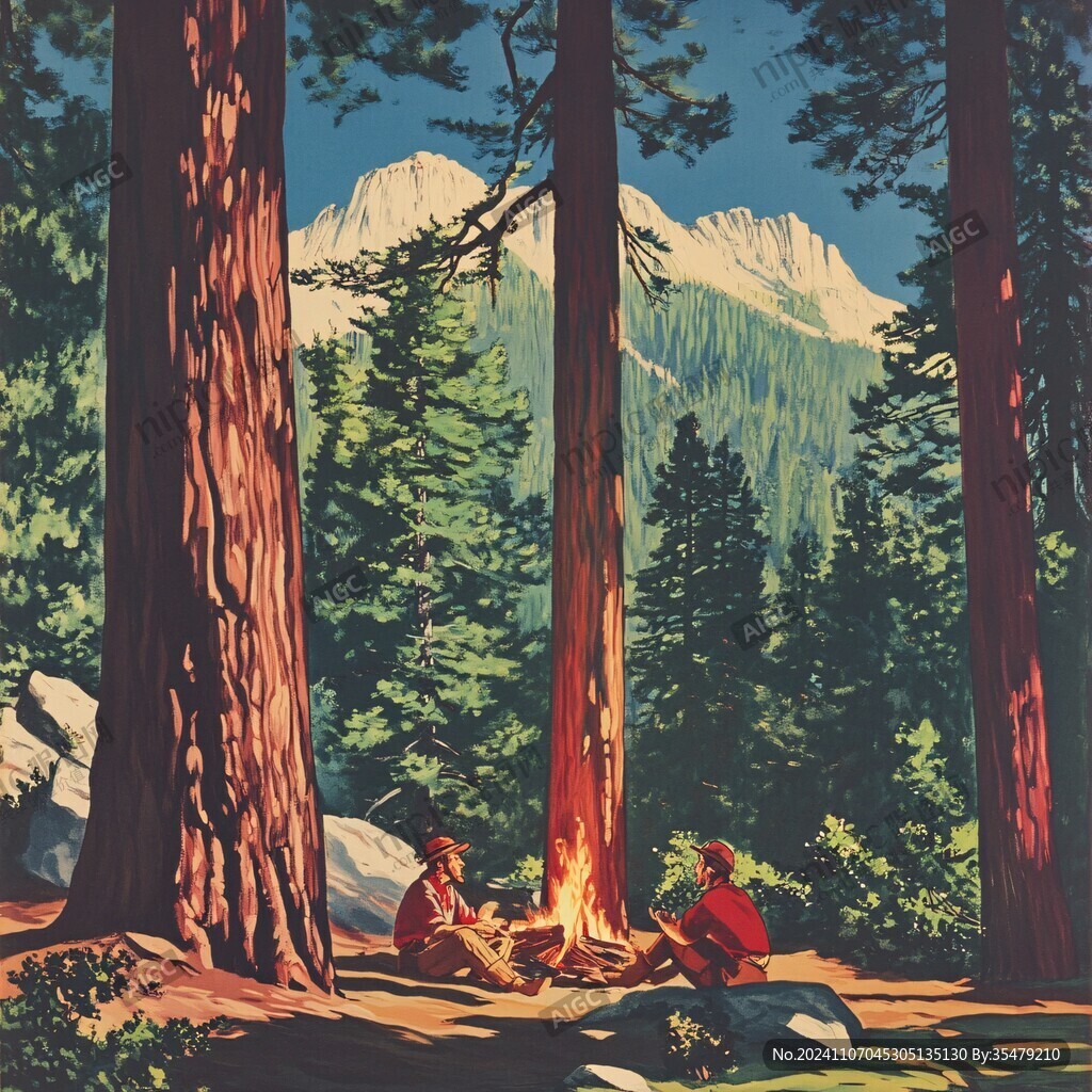 林中休閑場景