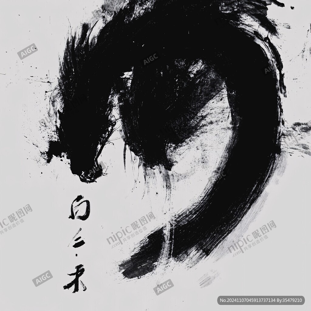 水墨太極圖