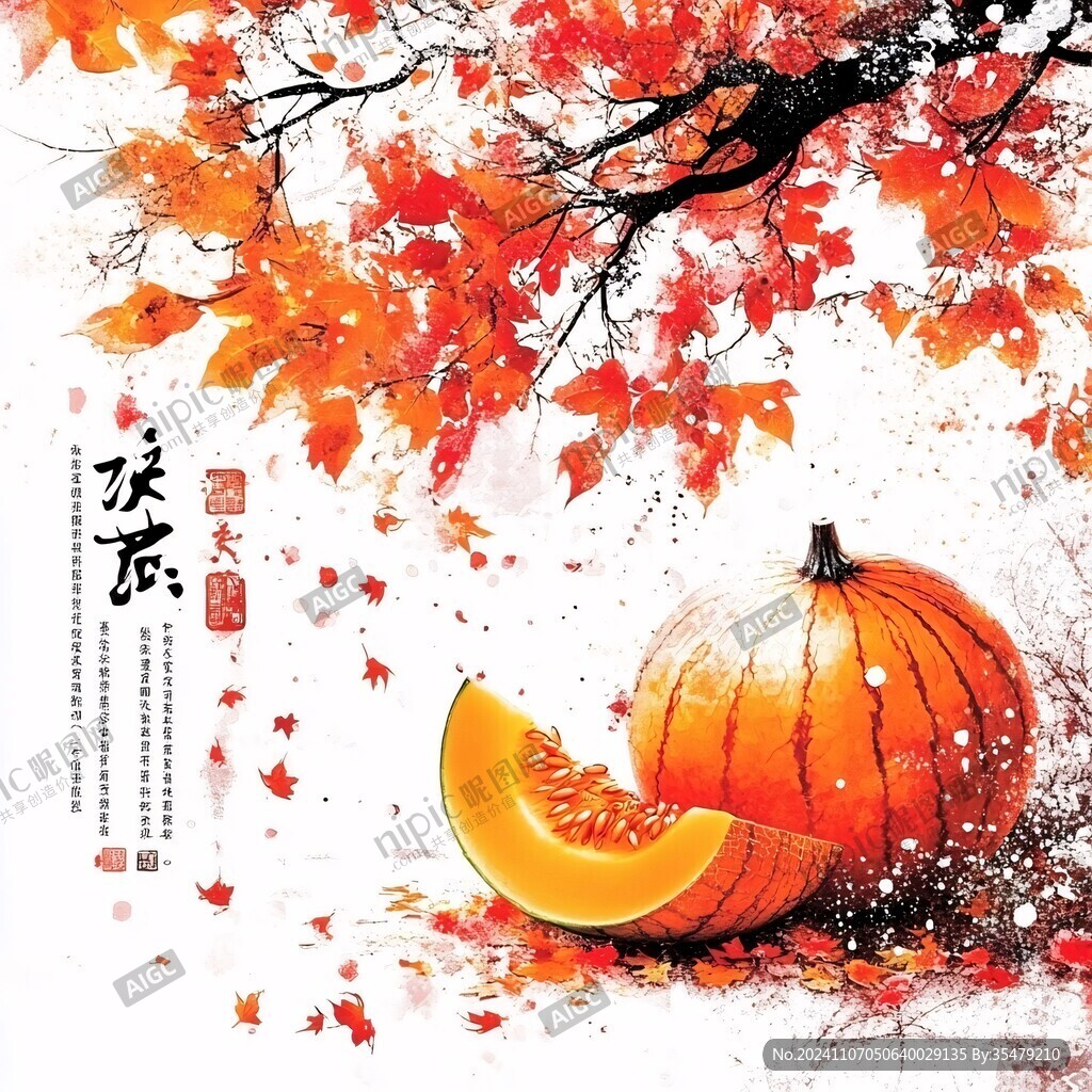 秋天海報(bào)手繪