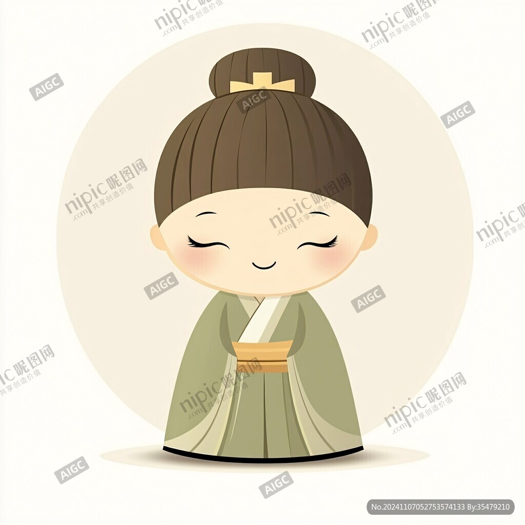 漢服卡通小女孩