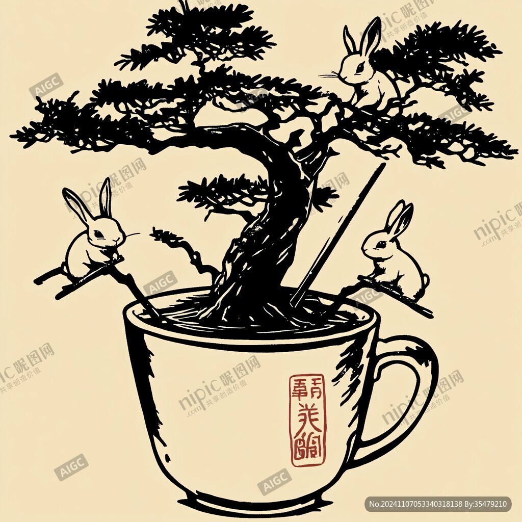 手繪盆景