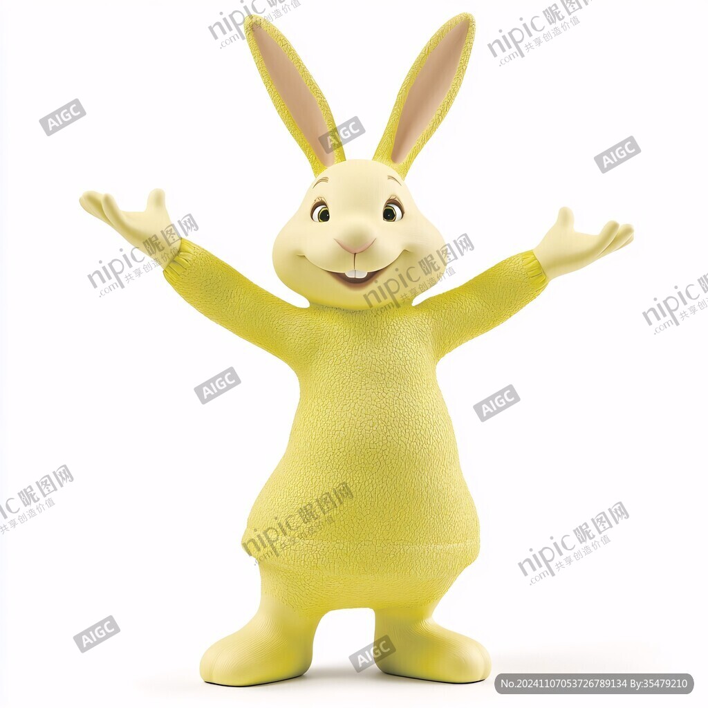 3d立體卡通兔