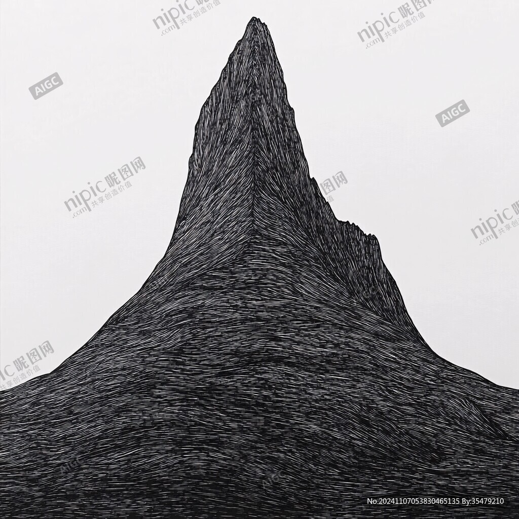 簡約山形掛畫