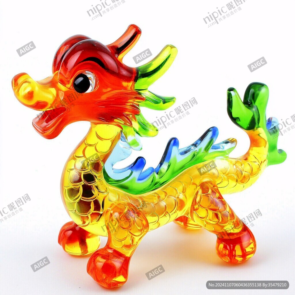 彩色琉璃金龍