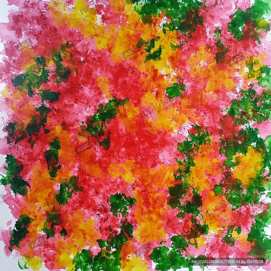 油畫棒鮮花