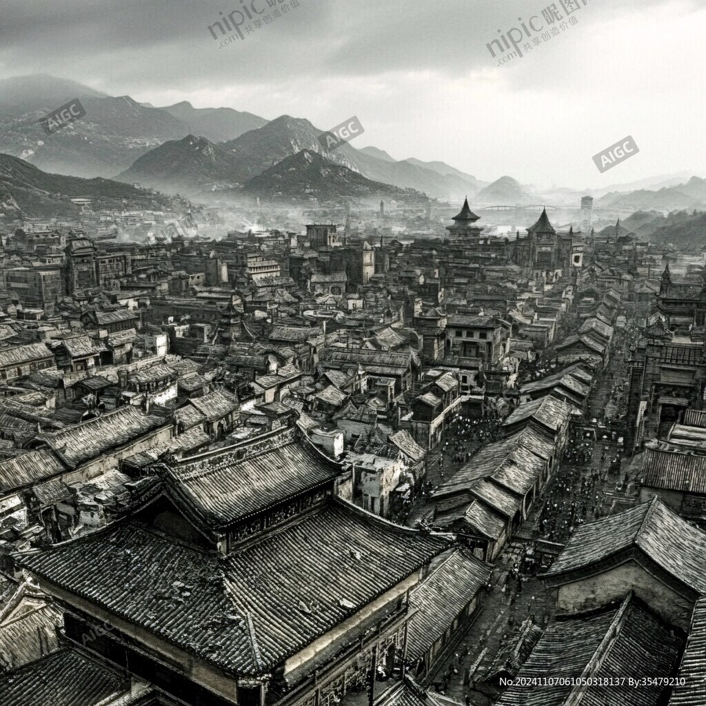 獨克宗古城全景