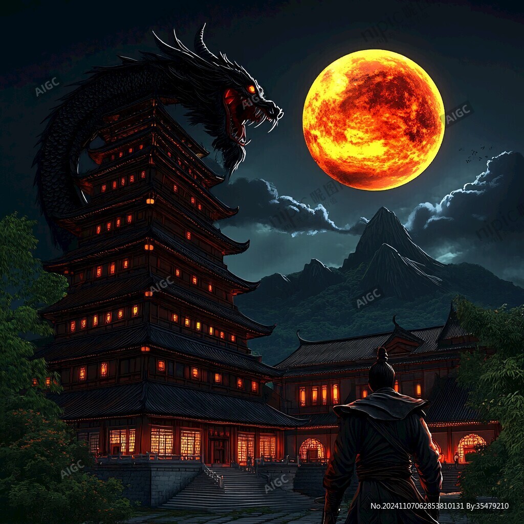 龍閣望月