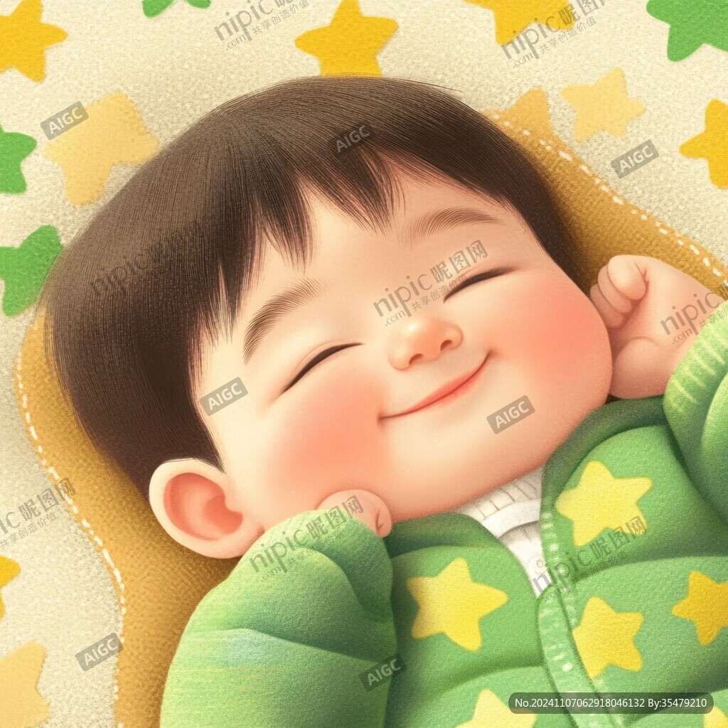 寶寶睡覺插畫