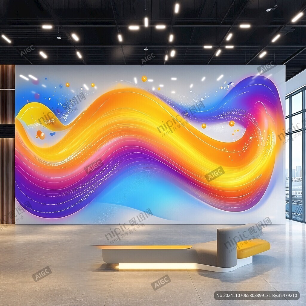 炫彩流線展板
