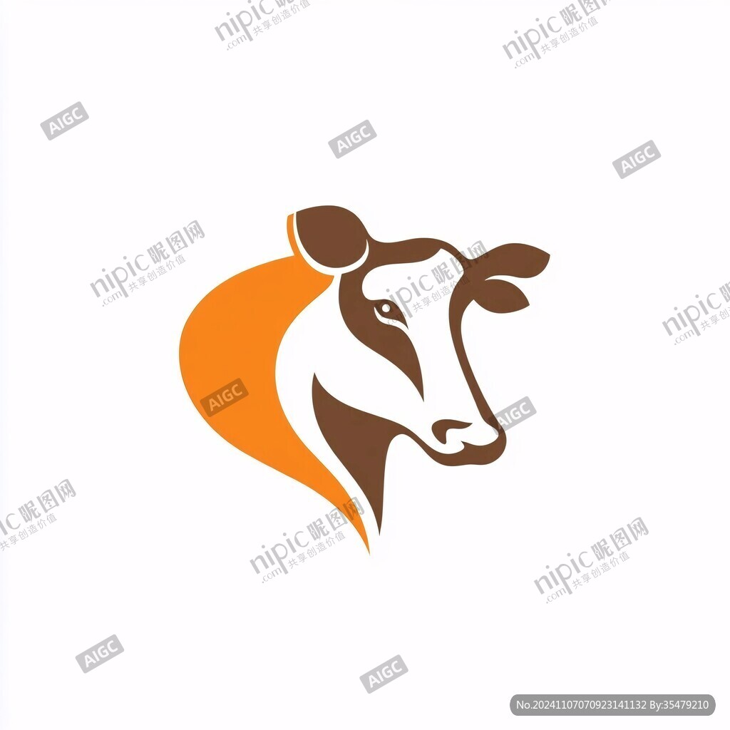奶牛形象logo